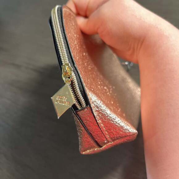 Estee Lauder Rose Gold Shimmer Cosmetic Makeup Bag - Picture 2 of 3